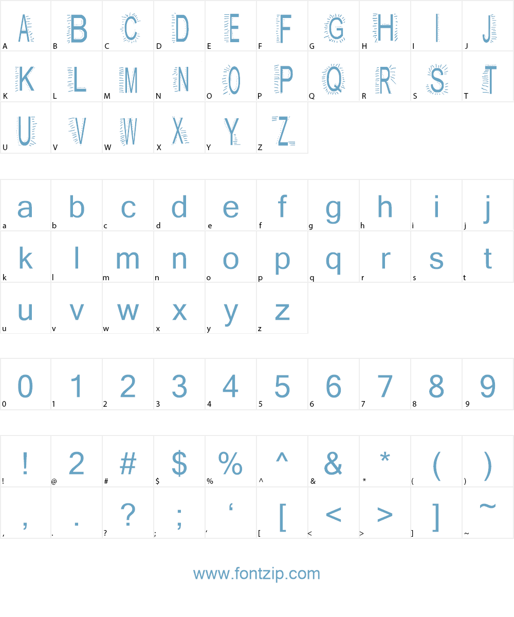AEZ dazzle me Font Character